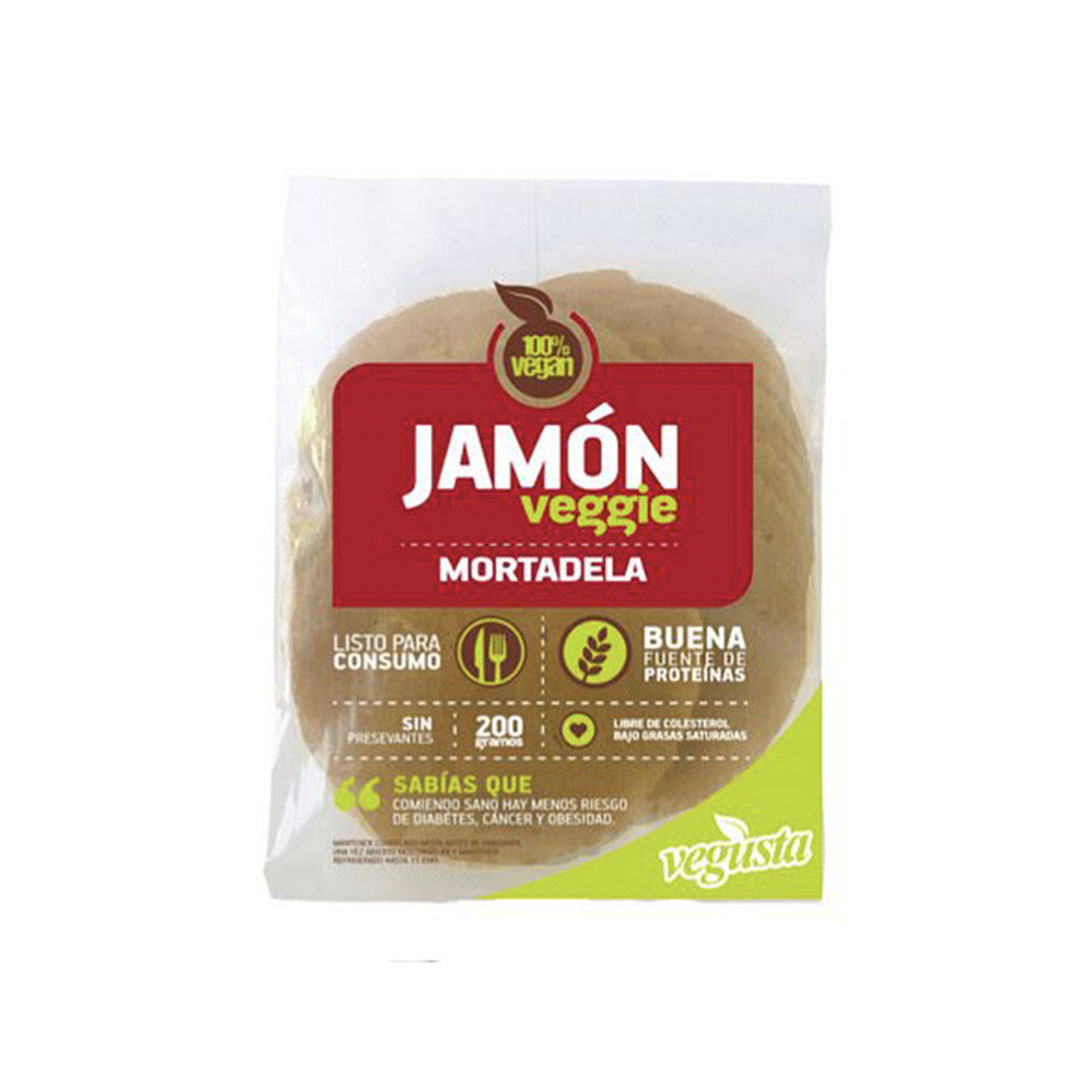 Jamon Mortadela 200 gr, marca Vegusta Mercado La Vega